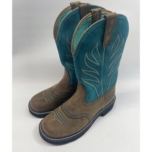 Ariat Women's Probaby Flame Western Leather Boots Size 6B
